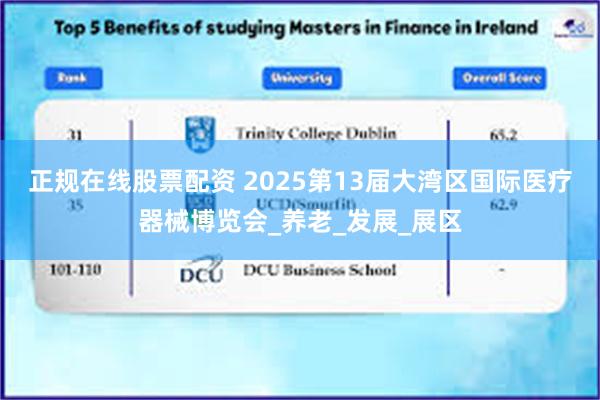 正规在线股票配资 2025第13届大湾区国际医疗器械博览会_养老_发展_展区