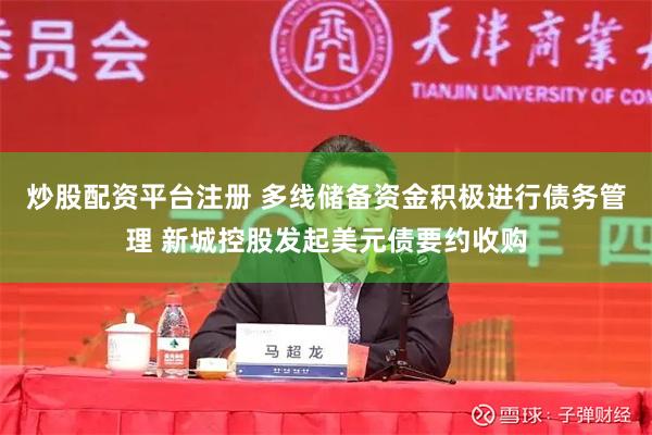 炒股配资平台注册 多线储备资金积极进行债务管理 新城控股发起美元债要约收购